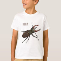 Stag beetle cartoon illustration