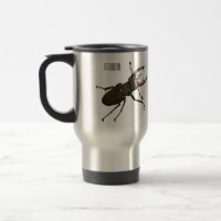 Stag beetle cartoon illustration