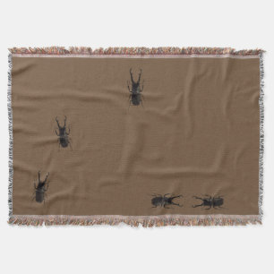 Stag Beetle Throw Blanket