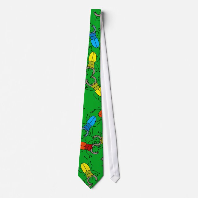 Stag Beetle Wallpaper Tie (Front)
