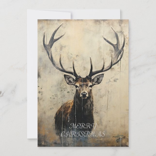 Stag Christmas Card (Front)