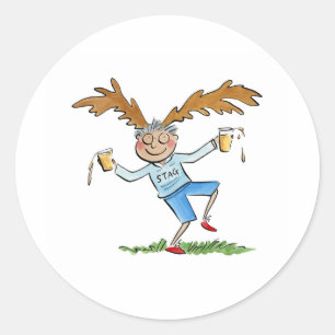 Stag Classic Round Sticker