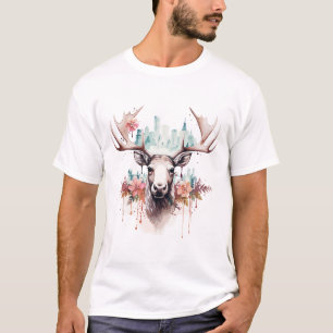 Stag Deer Animal Beauty Nature Wildlife Discovery T-Shirt