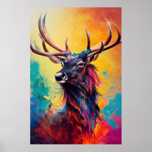 Stag Deer Animal Discovery Adventure Nature Planet Poster