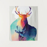 Stag Deer Wild Nature Animal Colors Art Painting