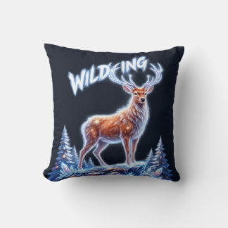Stag Deer Winter Wonderland Christmas Cushion
