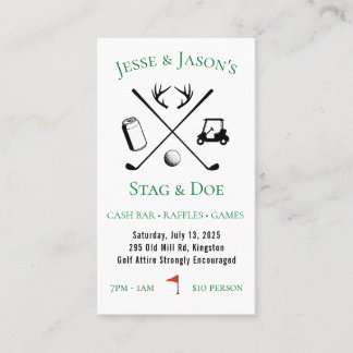 Stag & doe /Jack and Jill Golf Theme Event Tickets