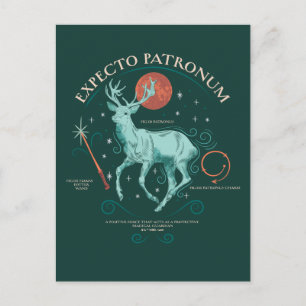 Stag Expecto Patronum Graphic Postcard