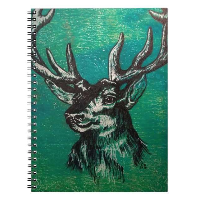 Stag head spiral notebook (Front)