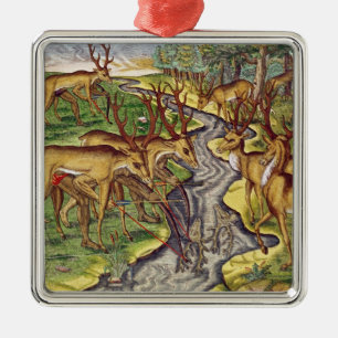 Stag Hunt, from 'Brevis Narratio' Metal Tree Decoration