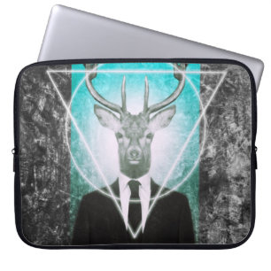 Stag in suit laptop sleeve