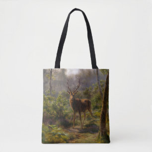 Stag (Male Deer) in the Woods (by Rosa Bonheur) Tote Bag