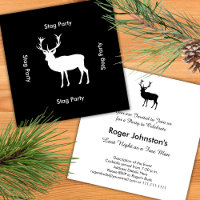 Stag Night - Bachelor or Stag Party Black White