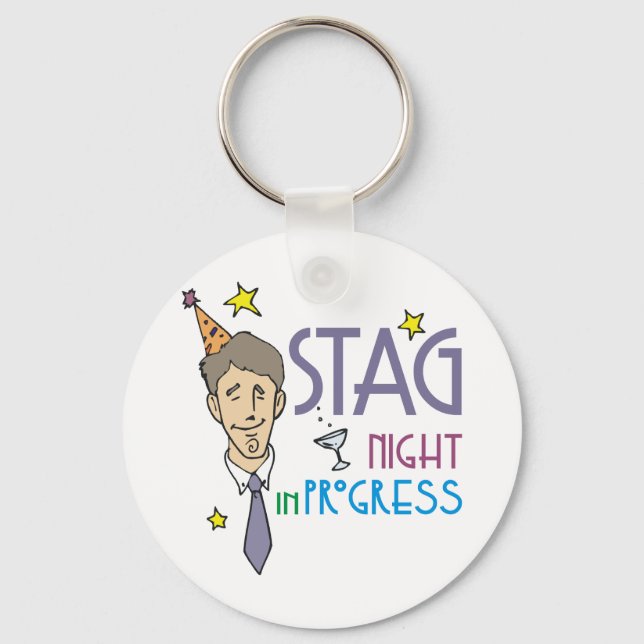 Stag Night Favours Key Ring (Front)