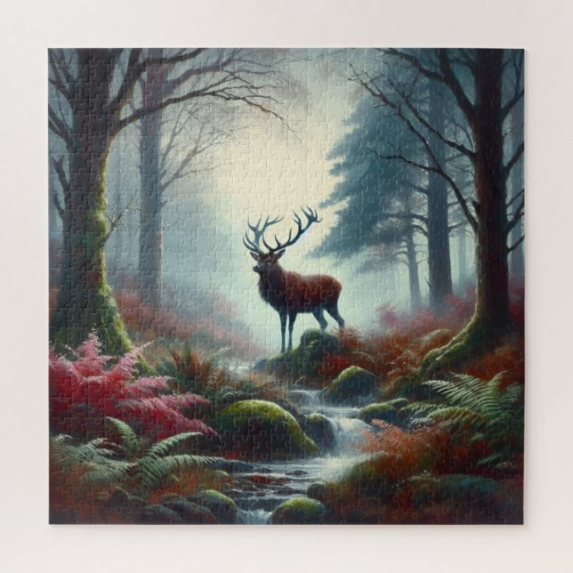 Stag Oil Painting Puzzle (Vertical)