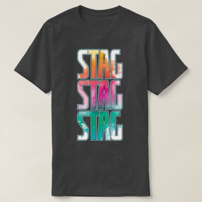 Stag Party Bachelor Fun Summer  T-Shirt (Design Front)
