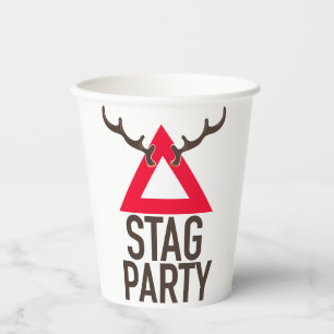 Stag party logo paper cups