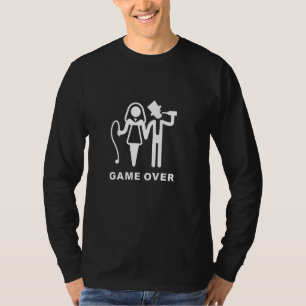 Stag Party Shirt Woman Whip Man Beer Game Over