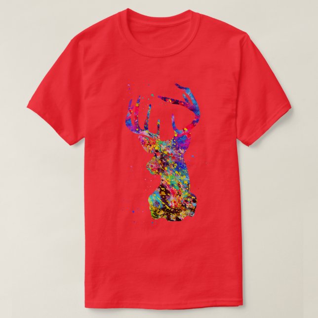 Stag Portrait 1 T-Shirt (Design Front)