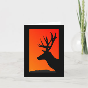 Stag Silhouette Note Card