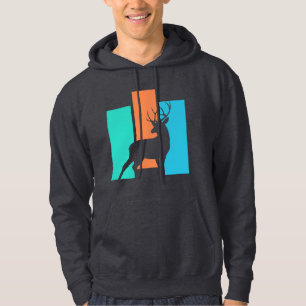 Stag Wild Animal Outdoors Nature Silhouette Hoodie