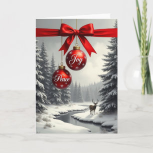 Stag Winter Christmas Card