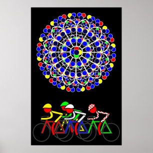 Stage 21 Passing by South Rose Window of Notre-Dam Poster