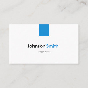 Stage Actor - Simple Aqua Blue Business Card