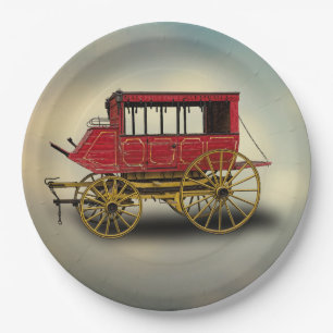 STAGE COACH PAPER PLATE
