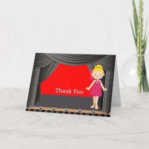 Stage Dancer thank you Card