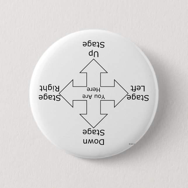 Stage Directions 6 Cm Round Badge (Front)
