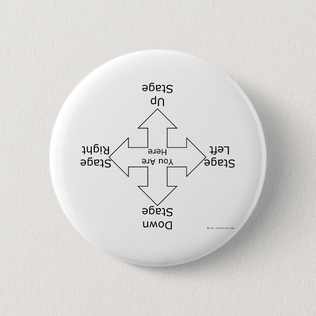 Stage Directions 6 Cm Round Badge (Front)