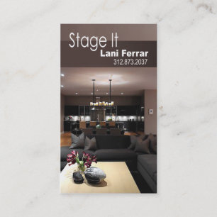 "Stage It" Home Stager, Interior Designer Real Est Business Card