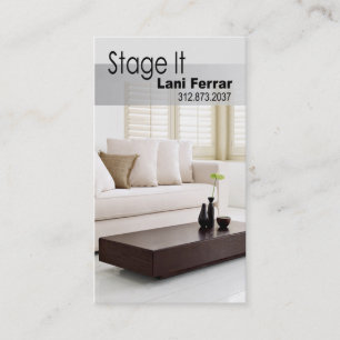 "Stage It" Home Stager, Interior Designer, Realtor Business Card