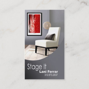"Stage It" Home Stager, Interior Designer, Realtor Business Card