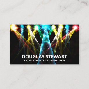 Stage Lighting Concert Technician Business Card