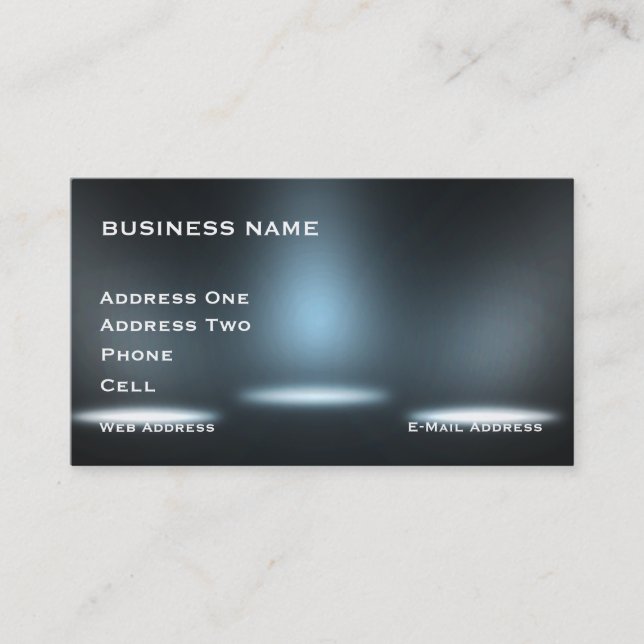 Stage lighting- Music Business Card (Front)