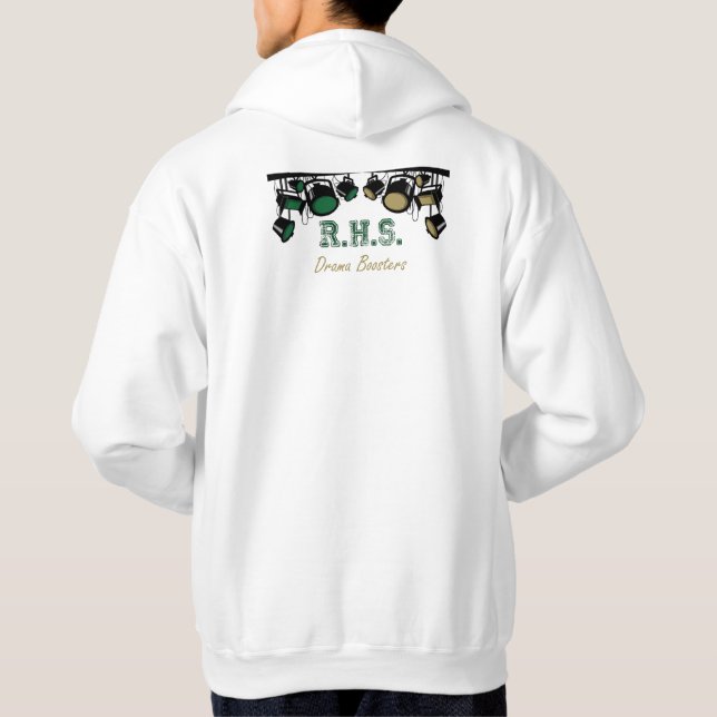 Stage lights design - white hoodie (Back)