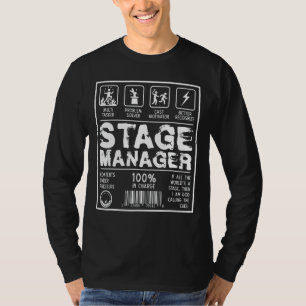 Stage Manager Aesthetic Multi Tasker Problem Solve T-Shirt
