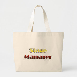 Stage Manager (Text Only) Large Tote Bag