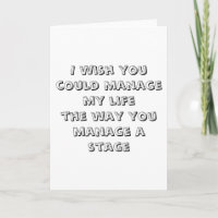 Stage Manager Thank You Card