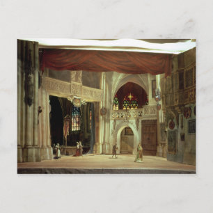 Stage model for the opera postcard