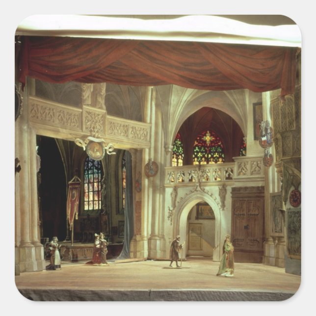 Stage model for the opera square sticker (Front)