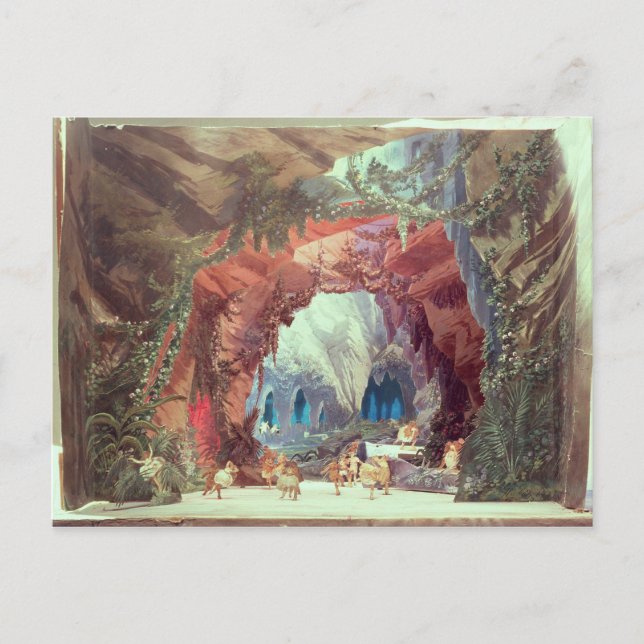 Stage model for the opera 'Tannhauser' Postcard (Front)