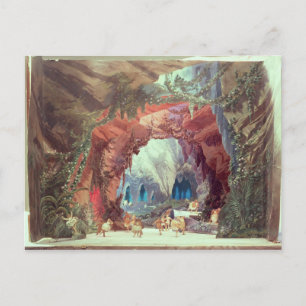 Stage model for the opera 'Tannhauser' Postcard