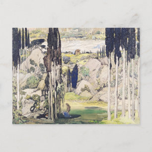 Stage set design for Act I of 'Daphnis and Postcard