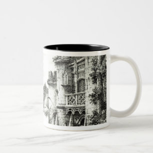 Stage set for Act III of 'Le Chateau Loch-Leven' Two-Tone Coffee Mug