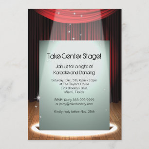 Stage Spotlight 5" x 7" Invitation
