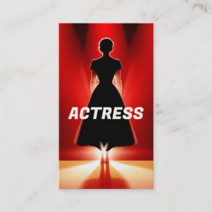 Stage Spotlight on Actress Business Card