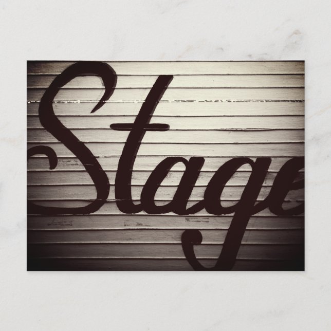 "Stage" Vintage Sign Postcard (Front)